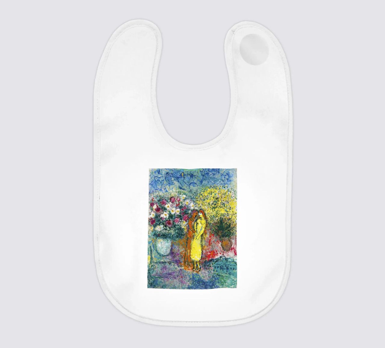 Marc Chagall La coppia con due bouquet bavaglino da Kunze Gallery