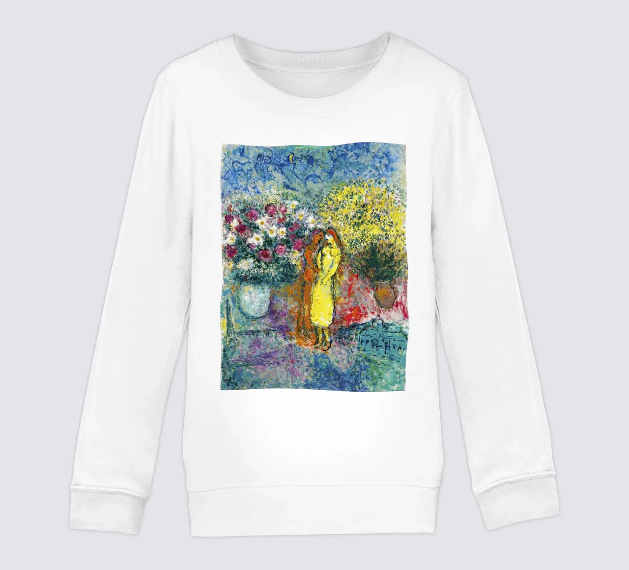 Marc Chagall La coppia con due bouquet felpa bambino da Kunze Gallery