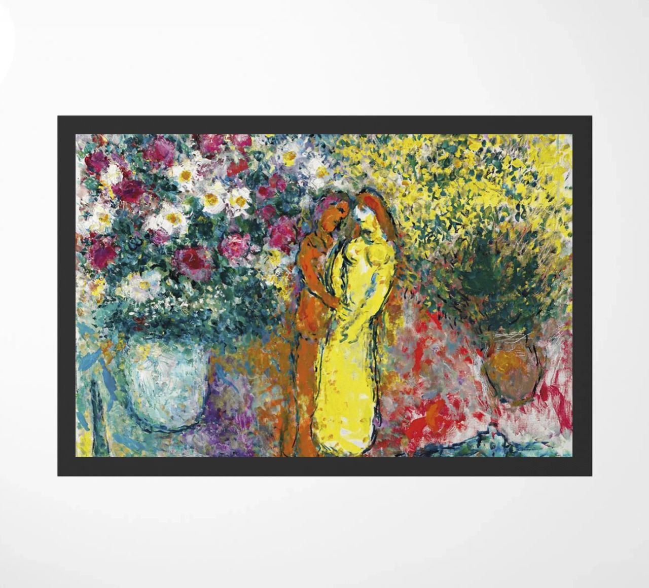 Marc Chagall La coppia con due bouquet zerbino da Kunze Gallery