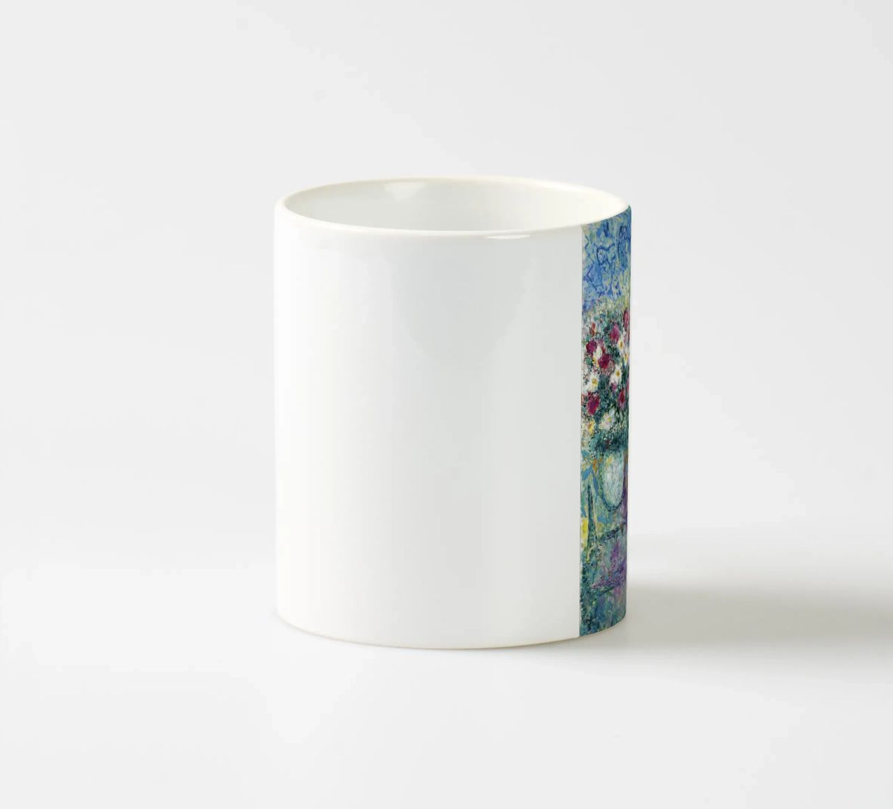 Marc Chagall La coppia con due bouquet tazza in ceramica da Kunze Gallery