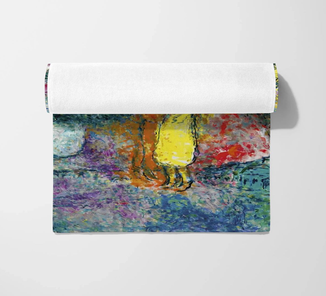 Marc Chagall La coppia con due bouquet telo mare da Kunze Gallery