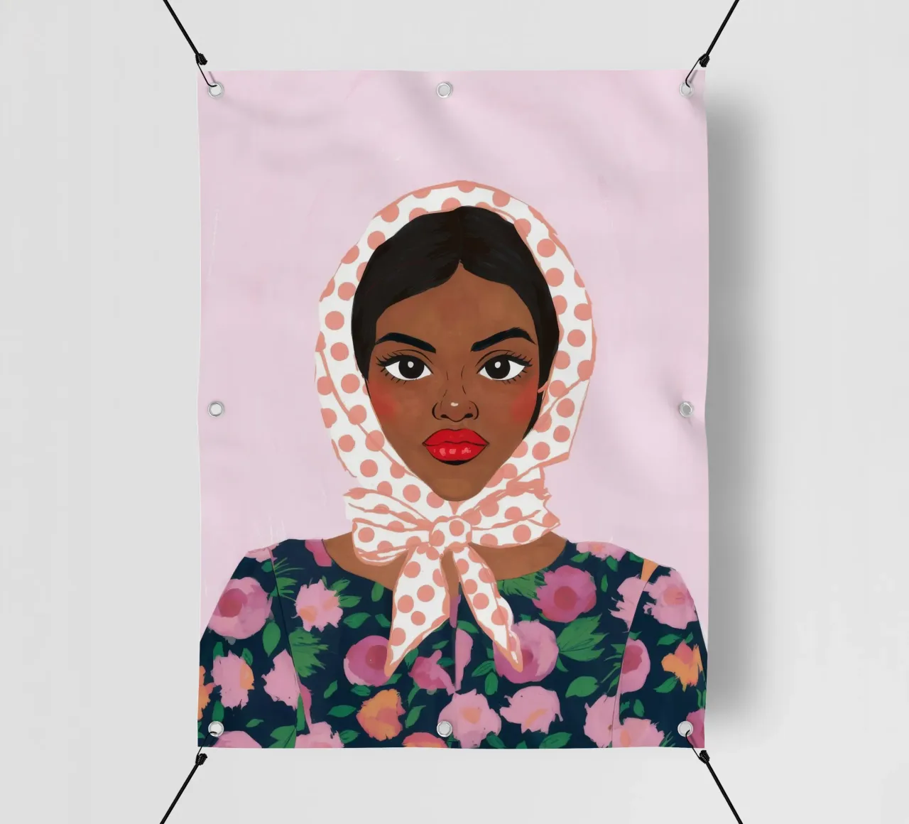 Sciarpa floreale vintage telo in pvc da Petal Canvas
