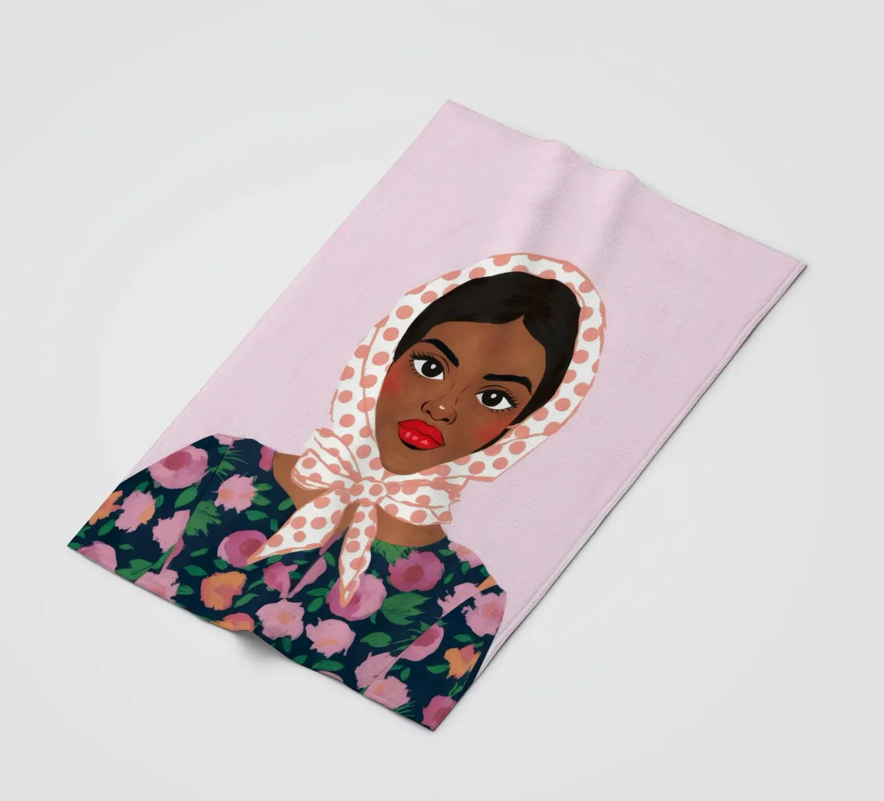 Sciarpa floreale vintage coperta in pile da Petal Canvas