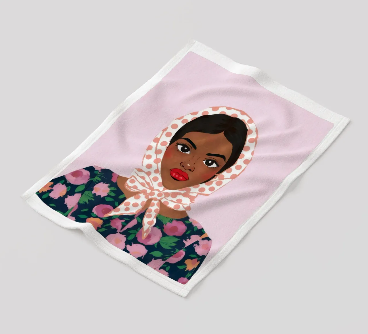 Sciarpa floreale vintage coperta in pile da Petal Canvas
