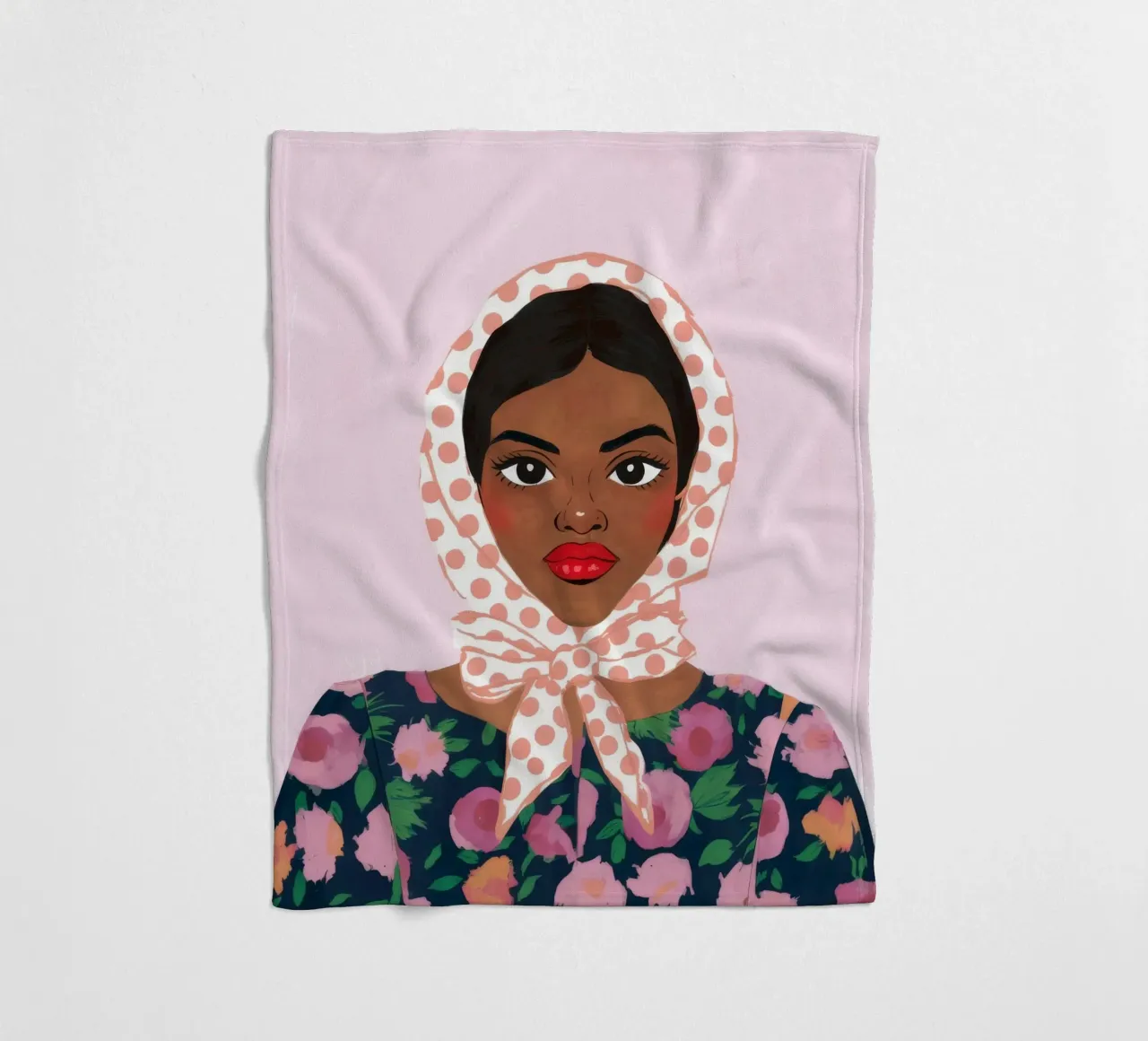 Sciarpa floreale vintage coperta in pile da Petal Canvas