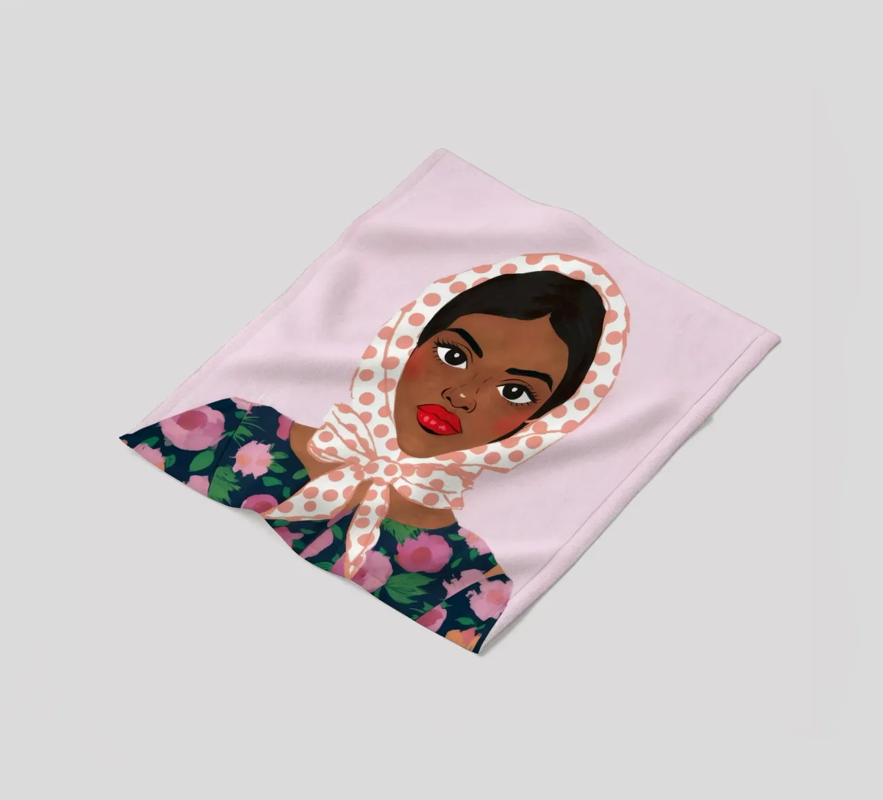 Sciarpa floreale vintage coperta in pile da Petal Canvas