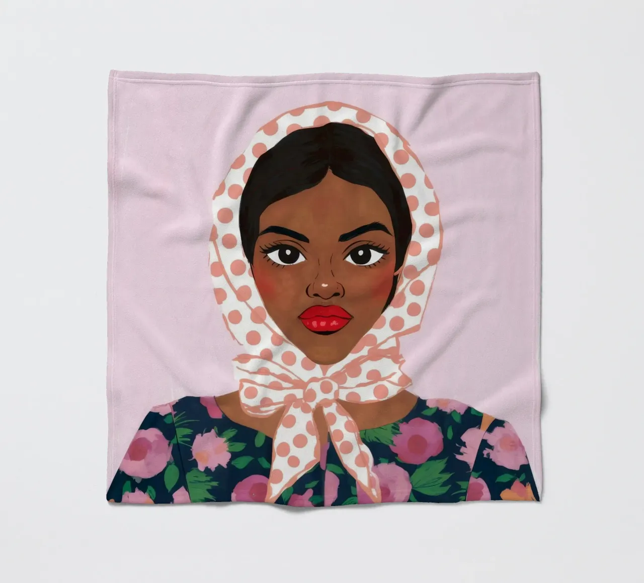 Sciarpa floreale vintage coperta in pile da Petal Canvas