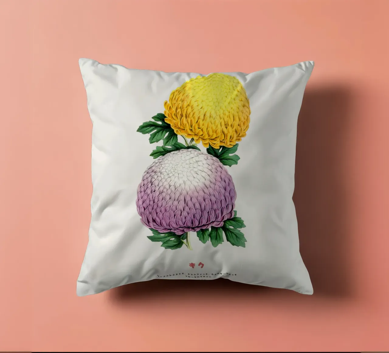Duo Kiku in fiore cuscino da Vintagrafica
