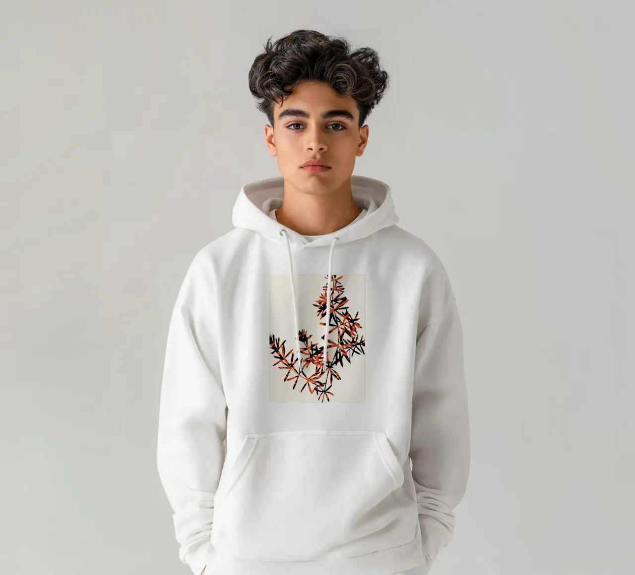 Abstract Botanical no. 7 felpa con cappuccio da adrianooliveira