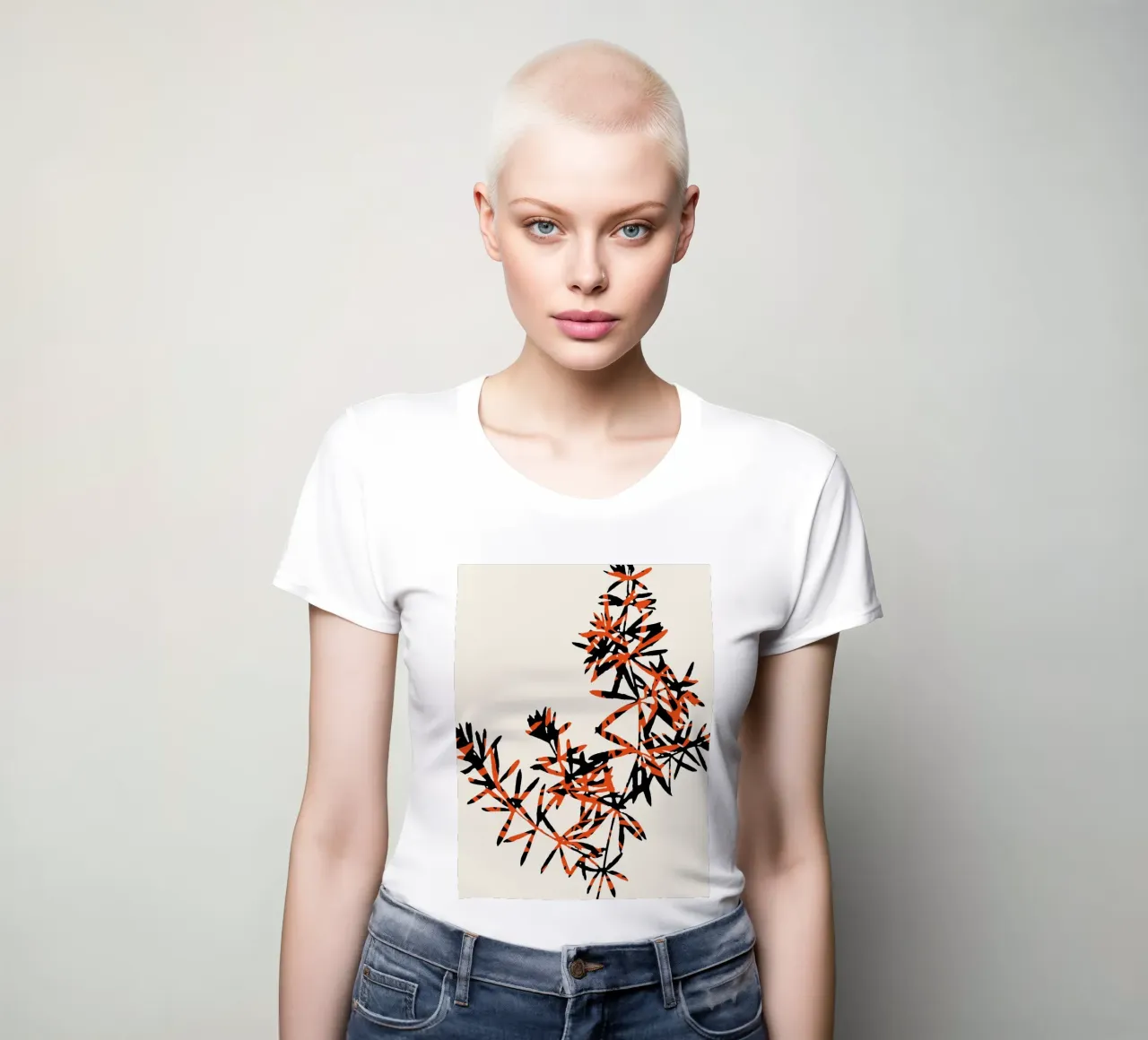 Abstract Botanical no. 7 t-shirt da donna da adrianooliveira