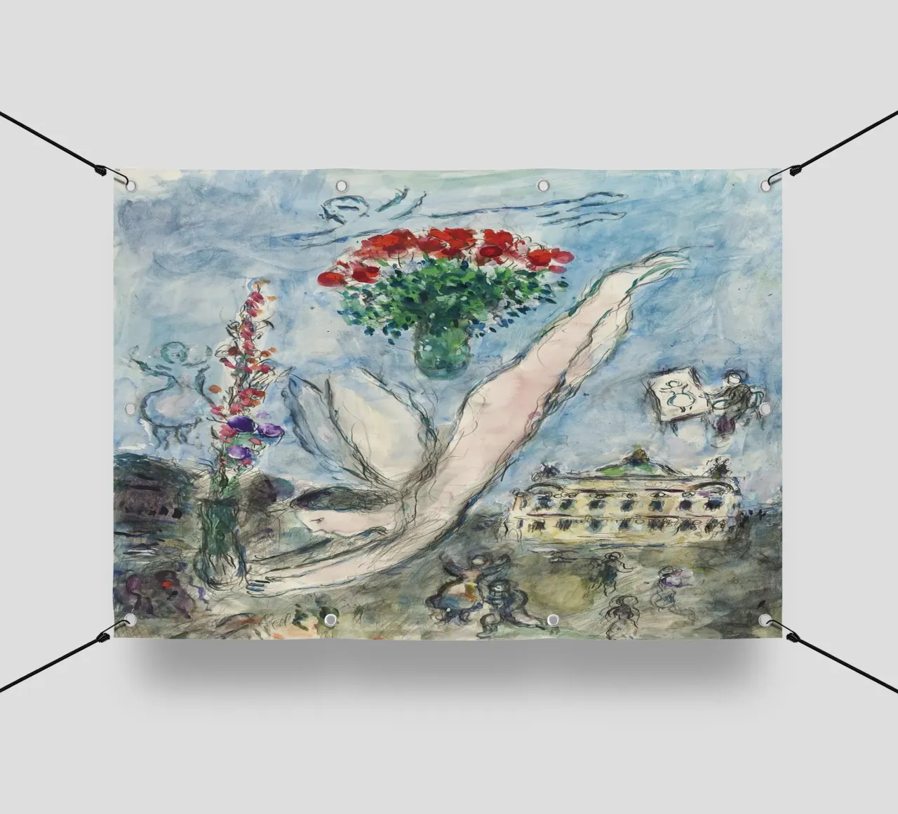Marc Chagall L'angelo prima dell'opera telo in pvc da Kunze Gallery