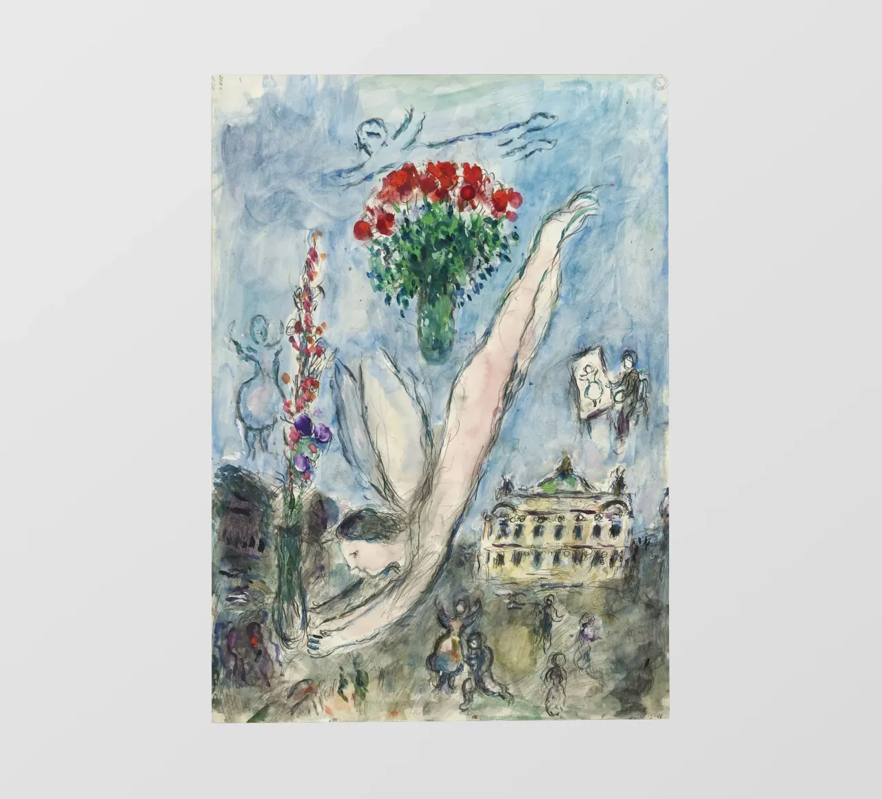 Marc Chagall L'angelo prima dell'opera telo in pvc da Kunze Gallery
