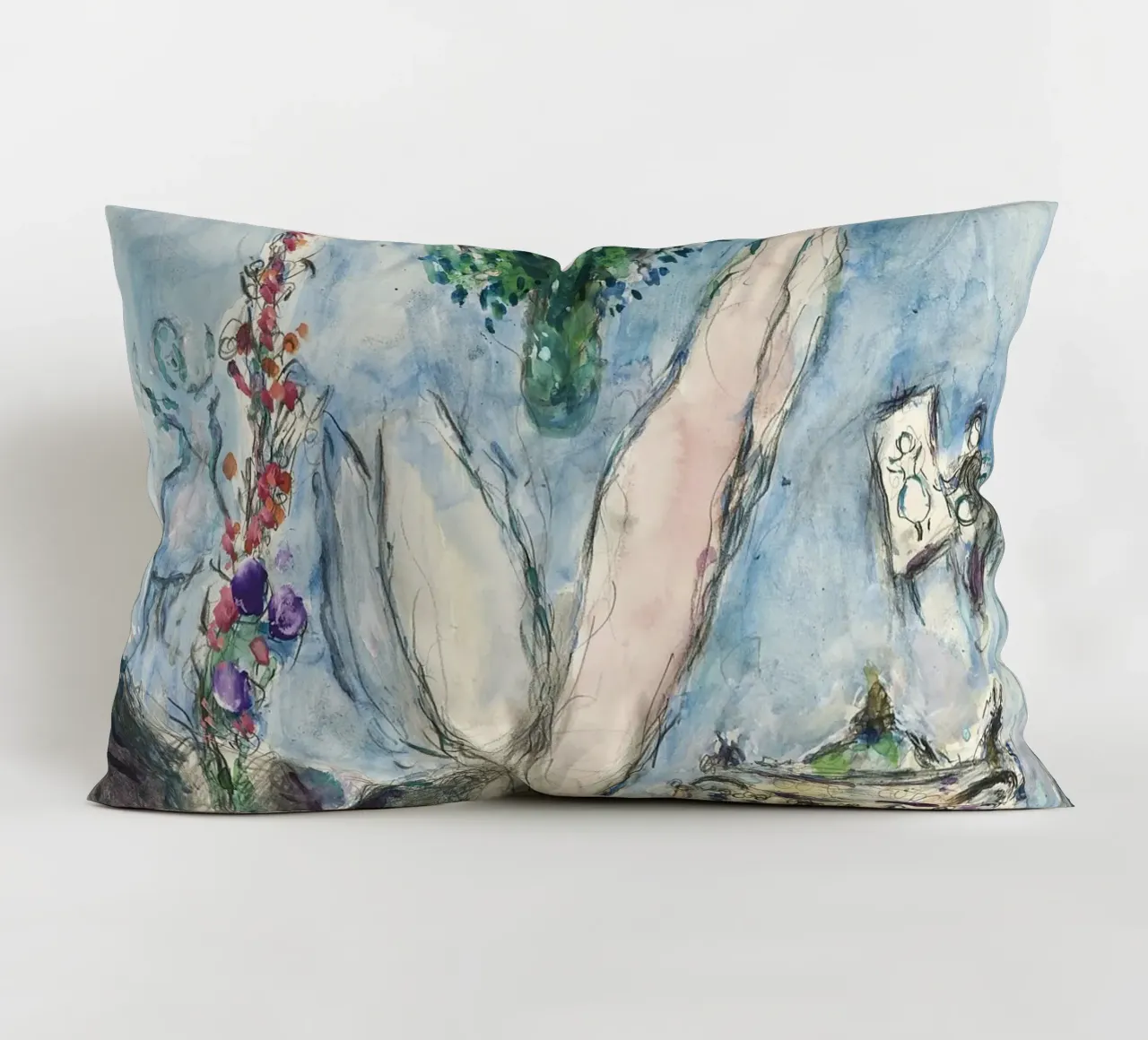 Marc Chagall L'angelo prima dell'opera cuscino da Kunze Gallery