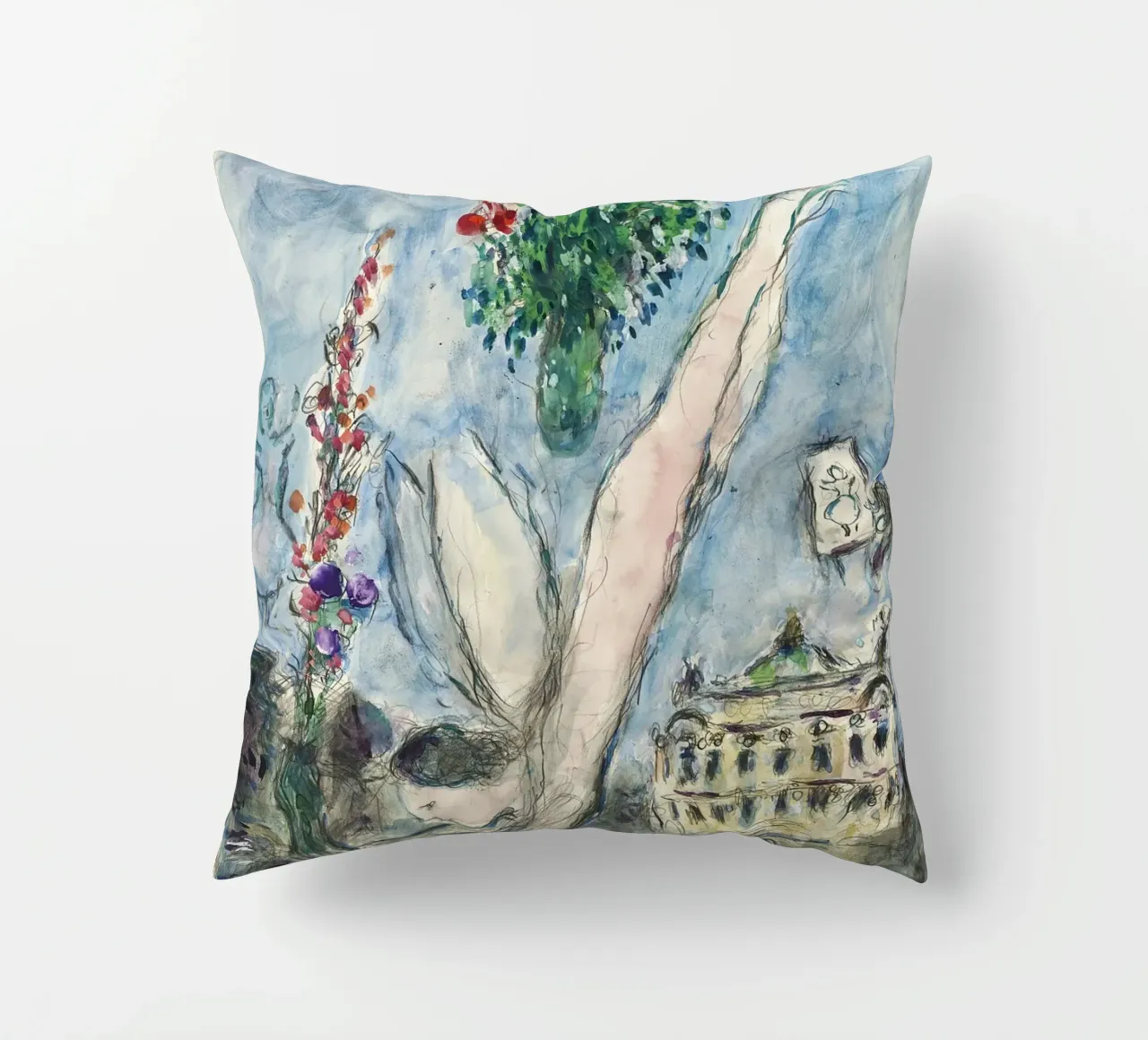 Marc Chagall L'angelo prima dell'opera cuscino da Kunze Gallery
