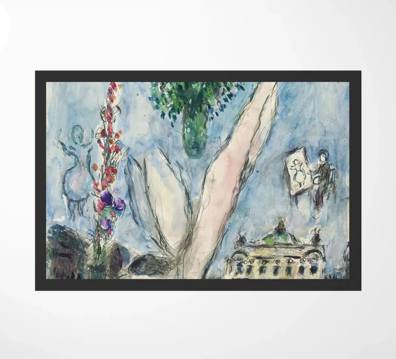 Marc Chagall L'angelo prima dell'opera zerbino da Kunze Gallery