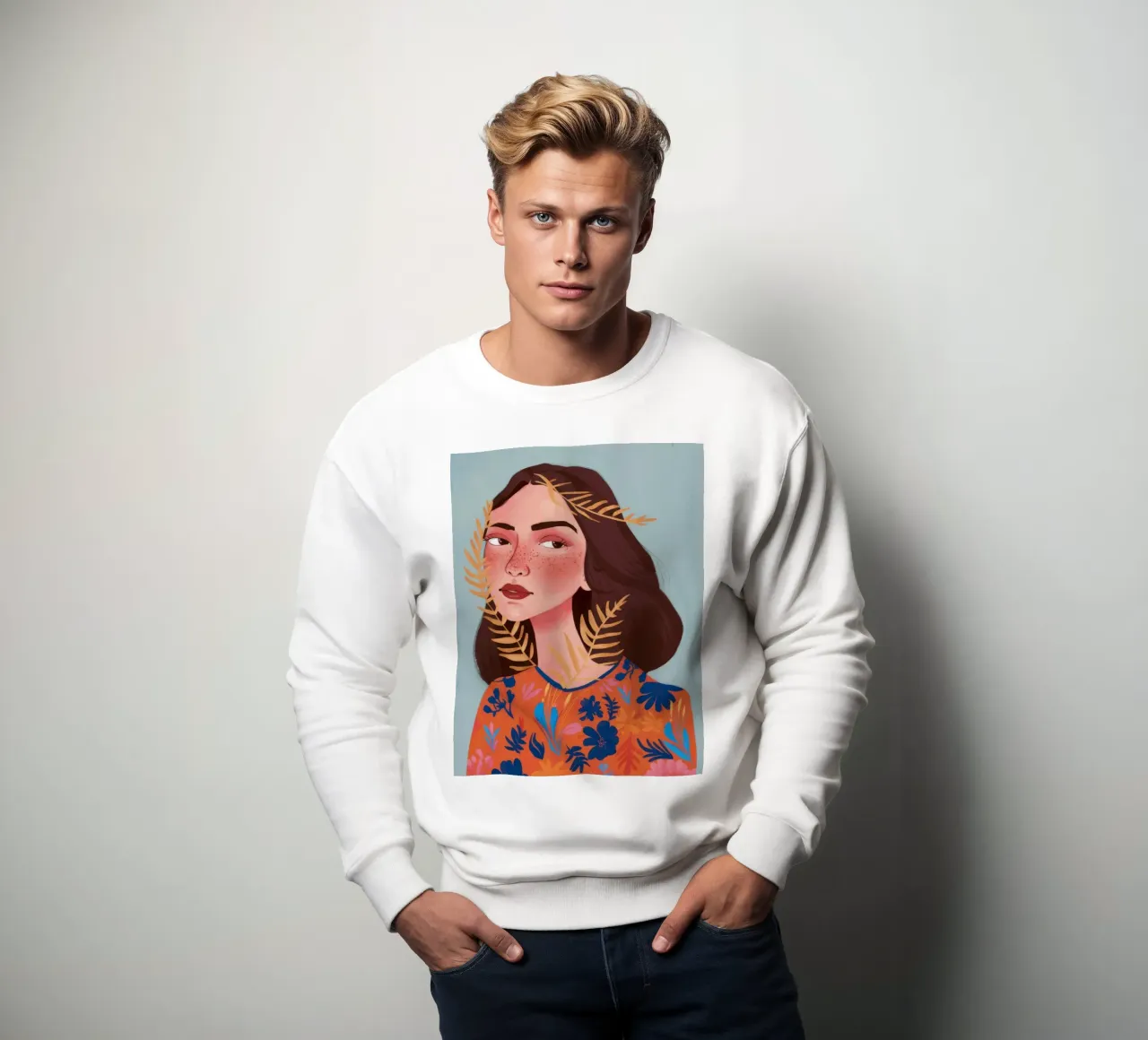 Herbstlich-blumige Harmonie Sweatshirt von Petal Canvas