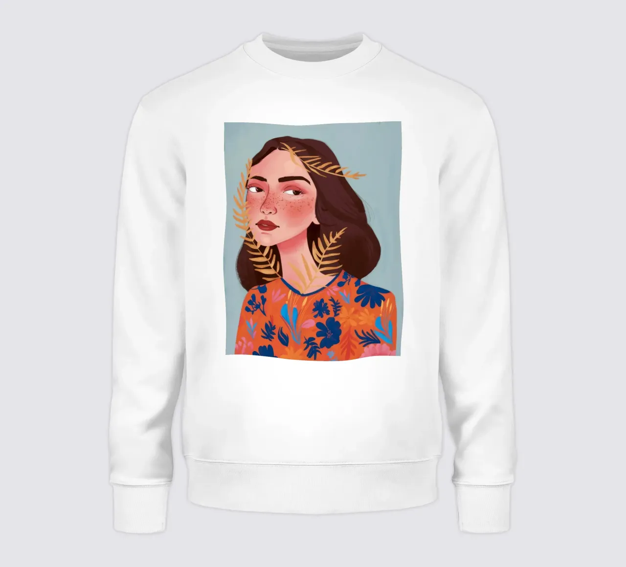 Herbstlich-blumige Harmonie Sweatshirt von Petal Canvas