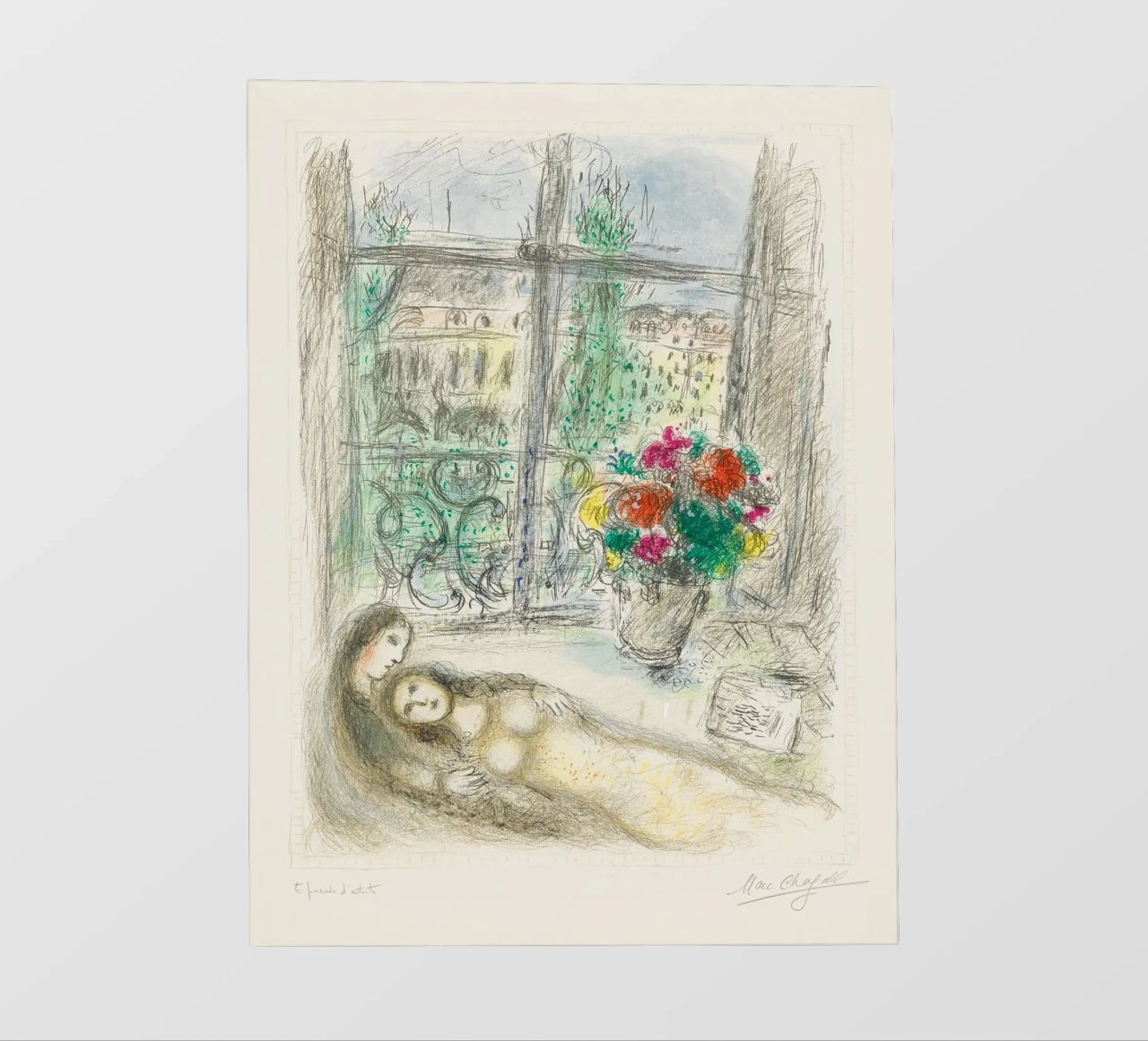 Marc Chagall Quai Des Celestins pellicola backlit da Kunze Gallery