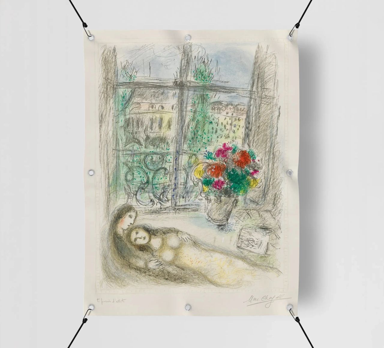 Marc Chagall Quai Des Celestins telo in pvc da Kunze Gallery