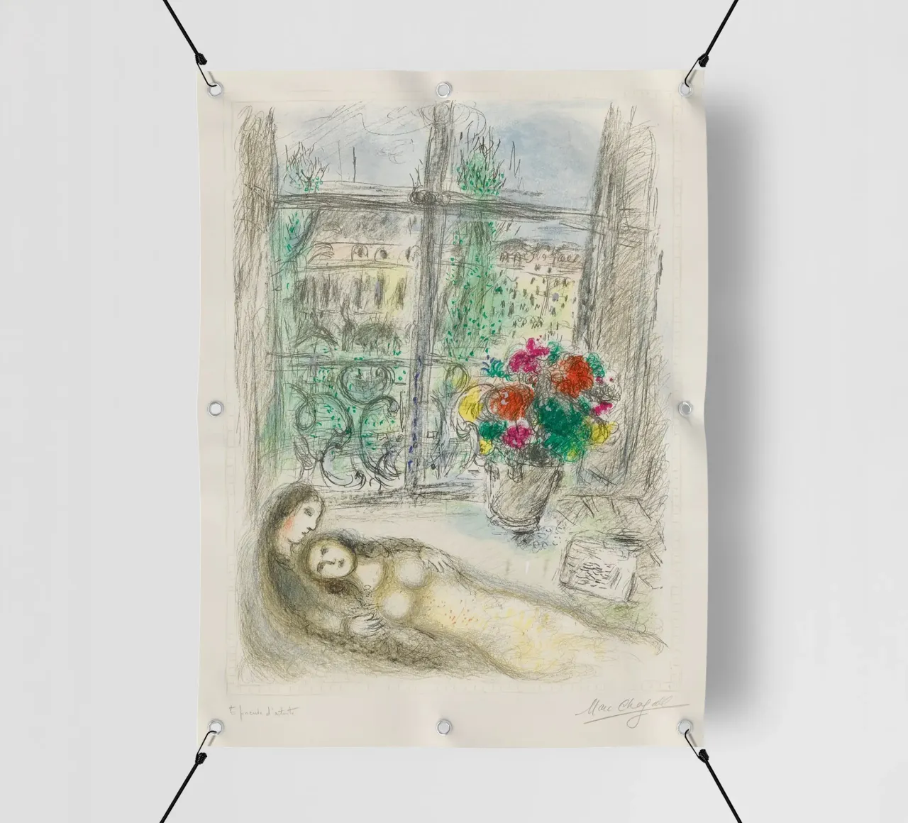 Marc Chagall Quai Des Celestins telo in pvc da Kunze Gallery