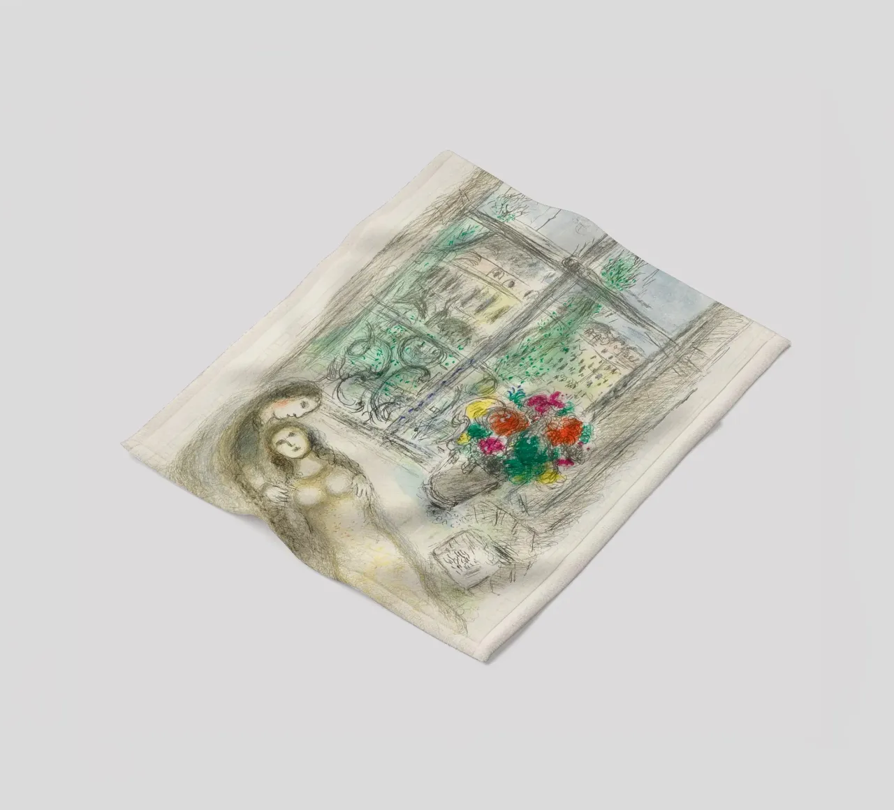 Marc Chagall Quai Des Celestins coperta in pile da Kunze Gallery