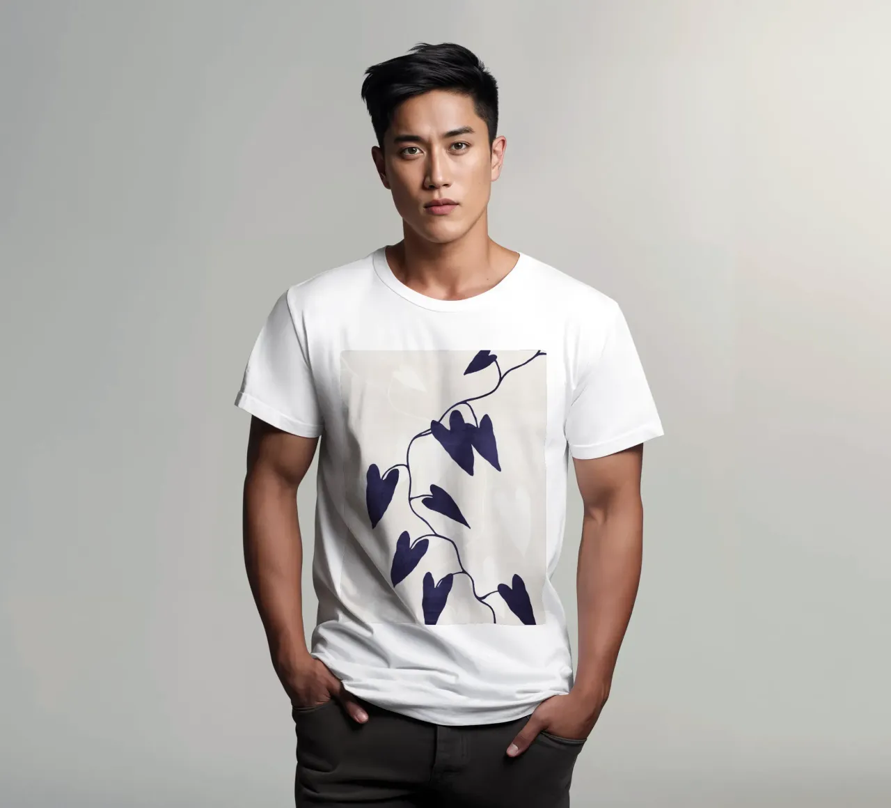 Abstract Botanical no. 8 Indigo t-shirt da adrianooliveira