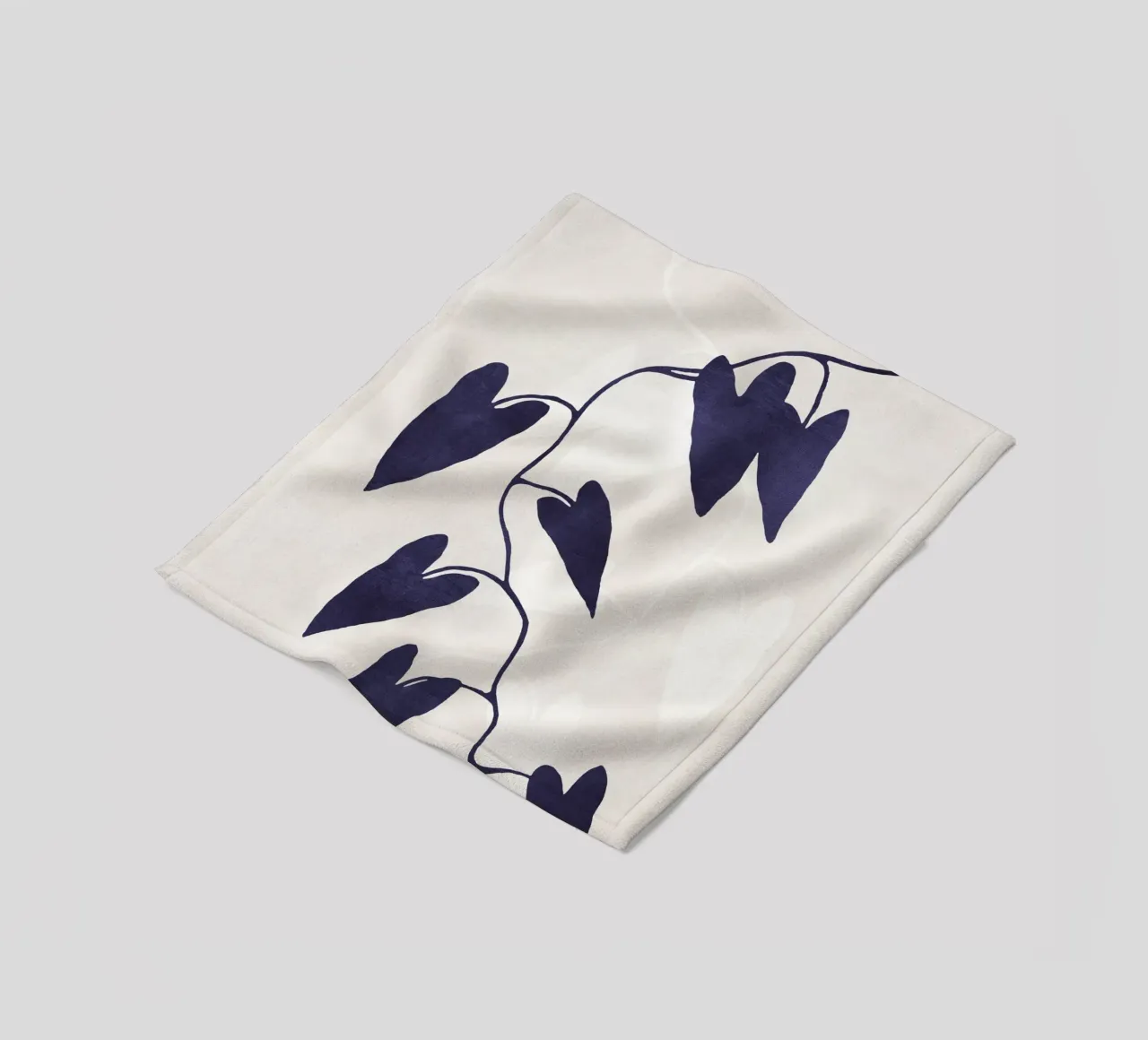 Abstract Botanical no. 8 Indigo coperta in pile da adrianooliveira