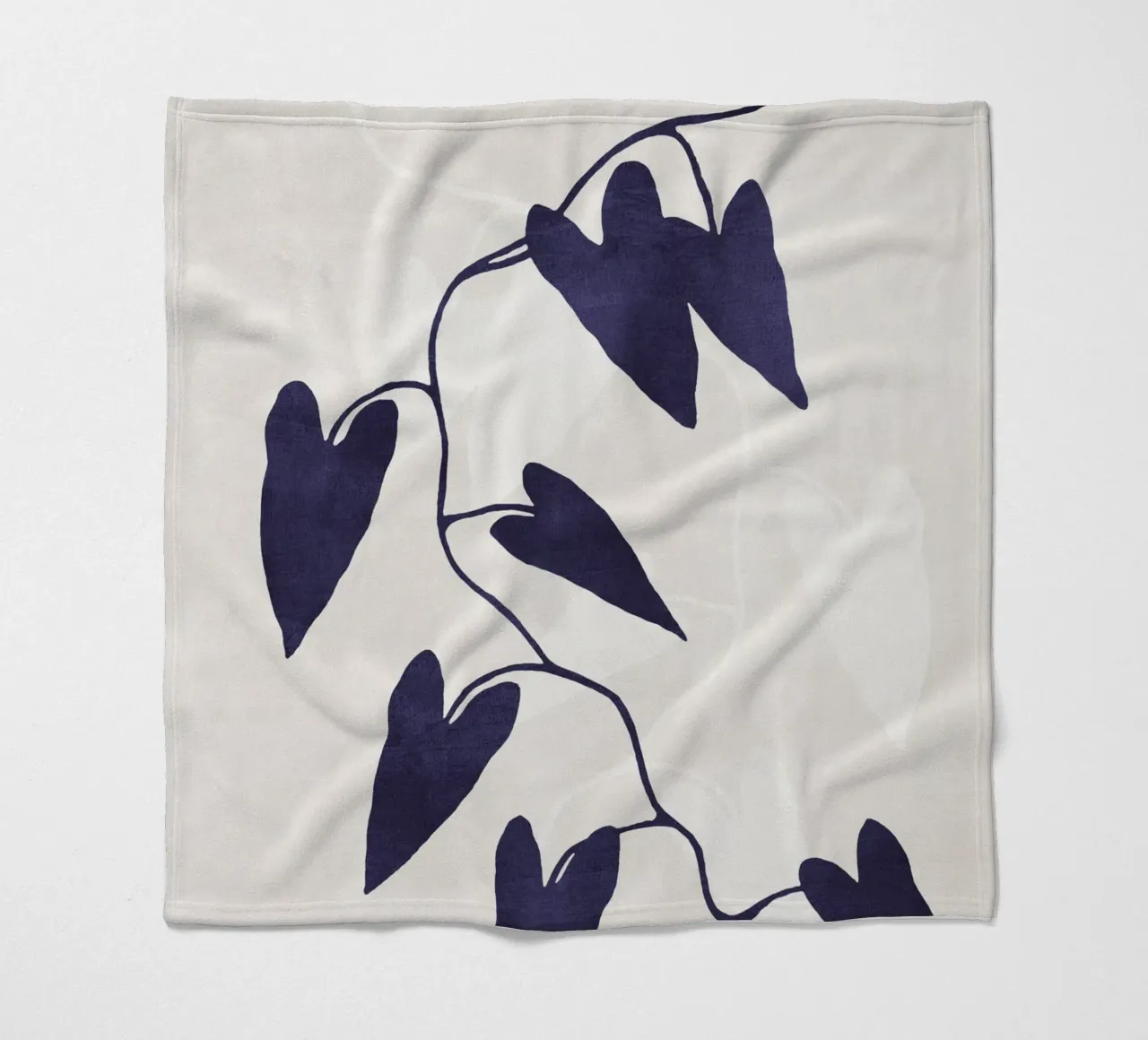 Abstract Botanical no. 8 Indigo coperta in pile da adrianooliveira