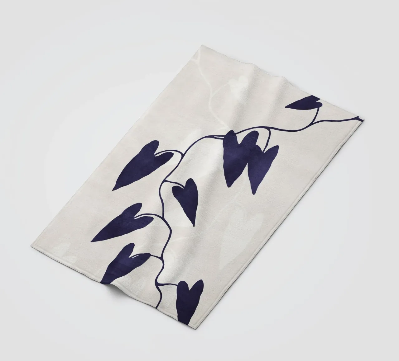 Abstract Botanical no. 8 Indigo coperta in pile da adrianooliveira