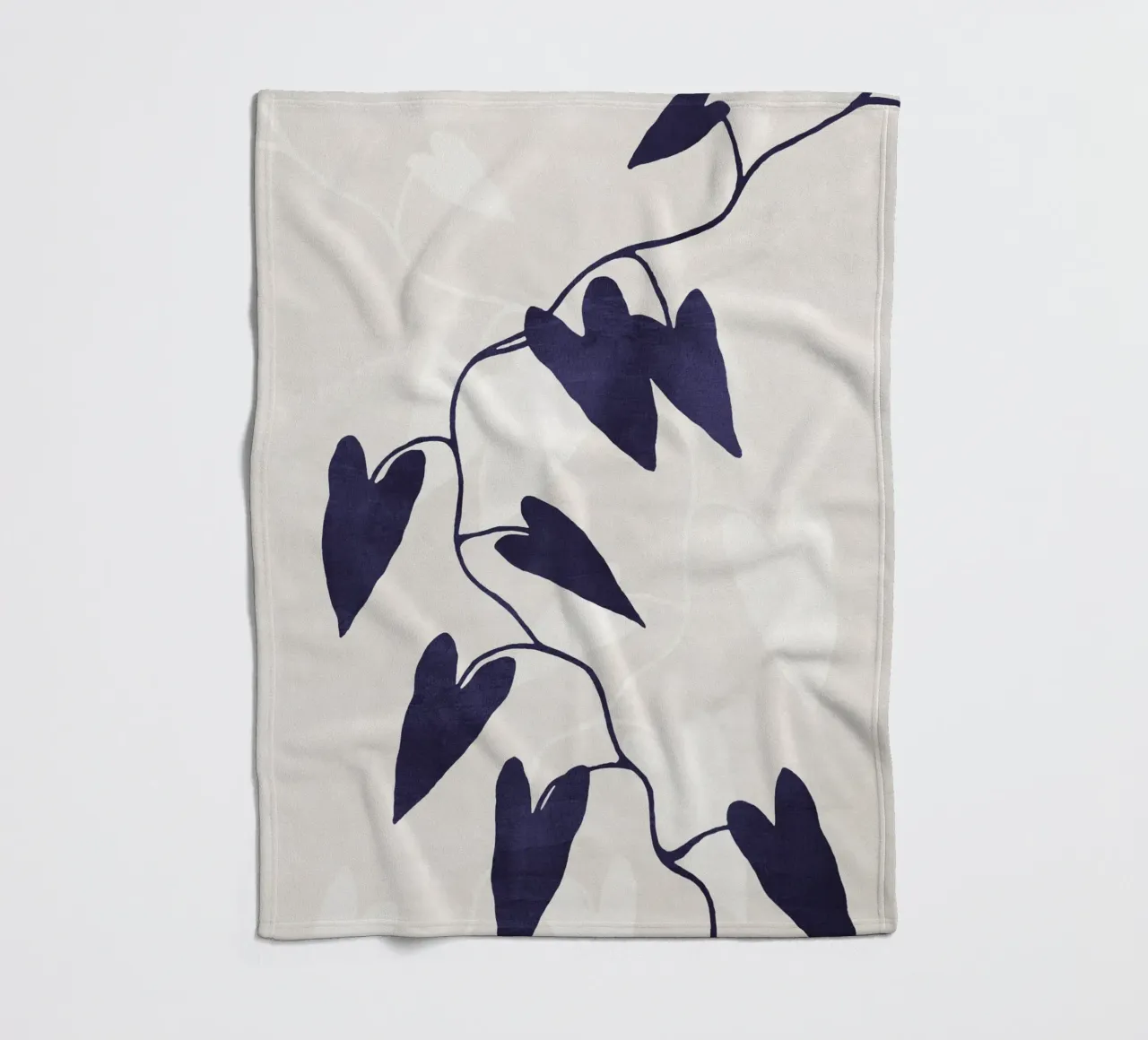 Abstract Botanical no. 8 Indigo coperta in pile da adrianooliveira