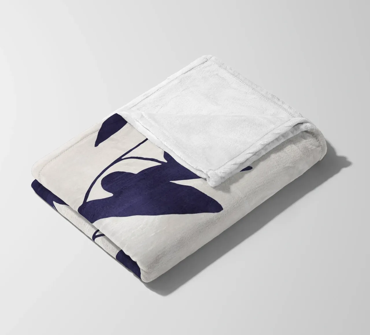 Abstract Botanical no. 8 Indigo coperta in pile da adrianooliveira