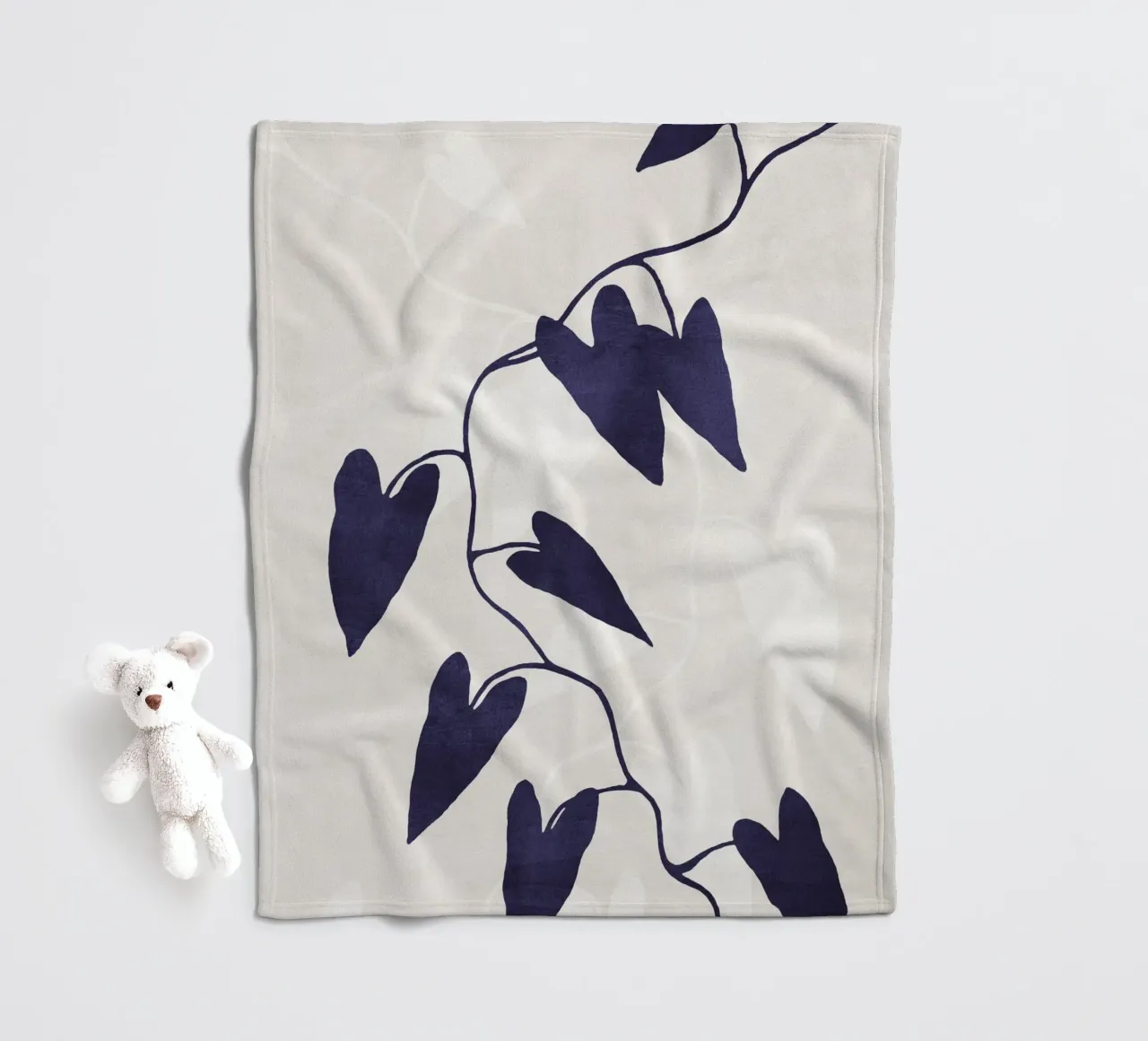 Abstract Botanical no. 8 Indigo coperta in pile da adrianooliveira
