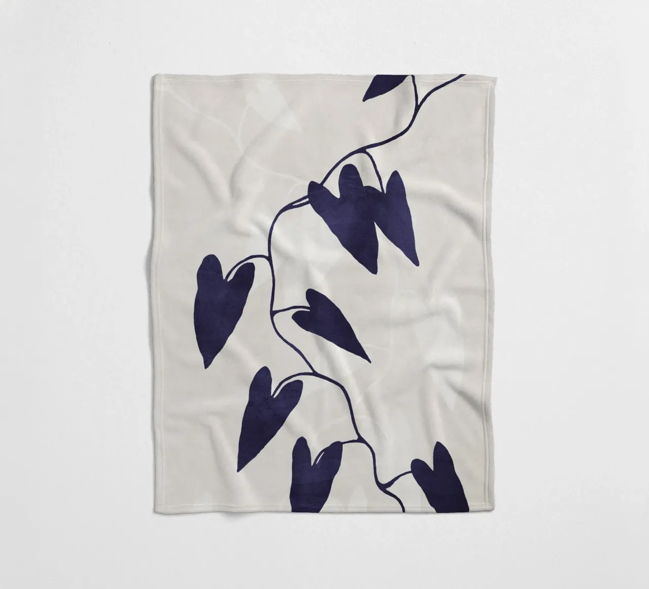 Abstract Botanical no. 8 Indigo coperta in pile da adrianooliveira