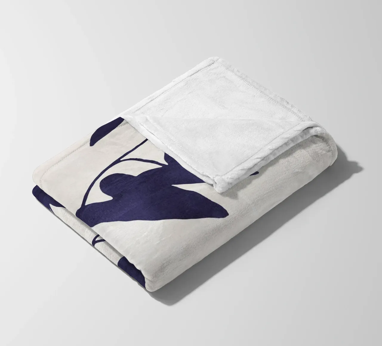 Abstract Botanical no. 8 Indigo coperta in pile da adrianooliveira