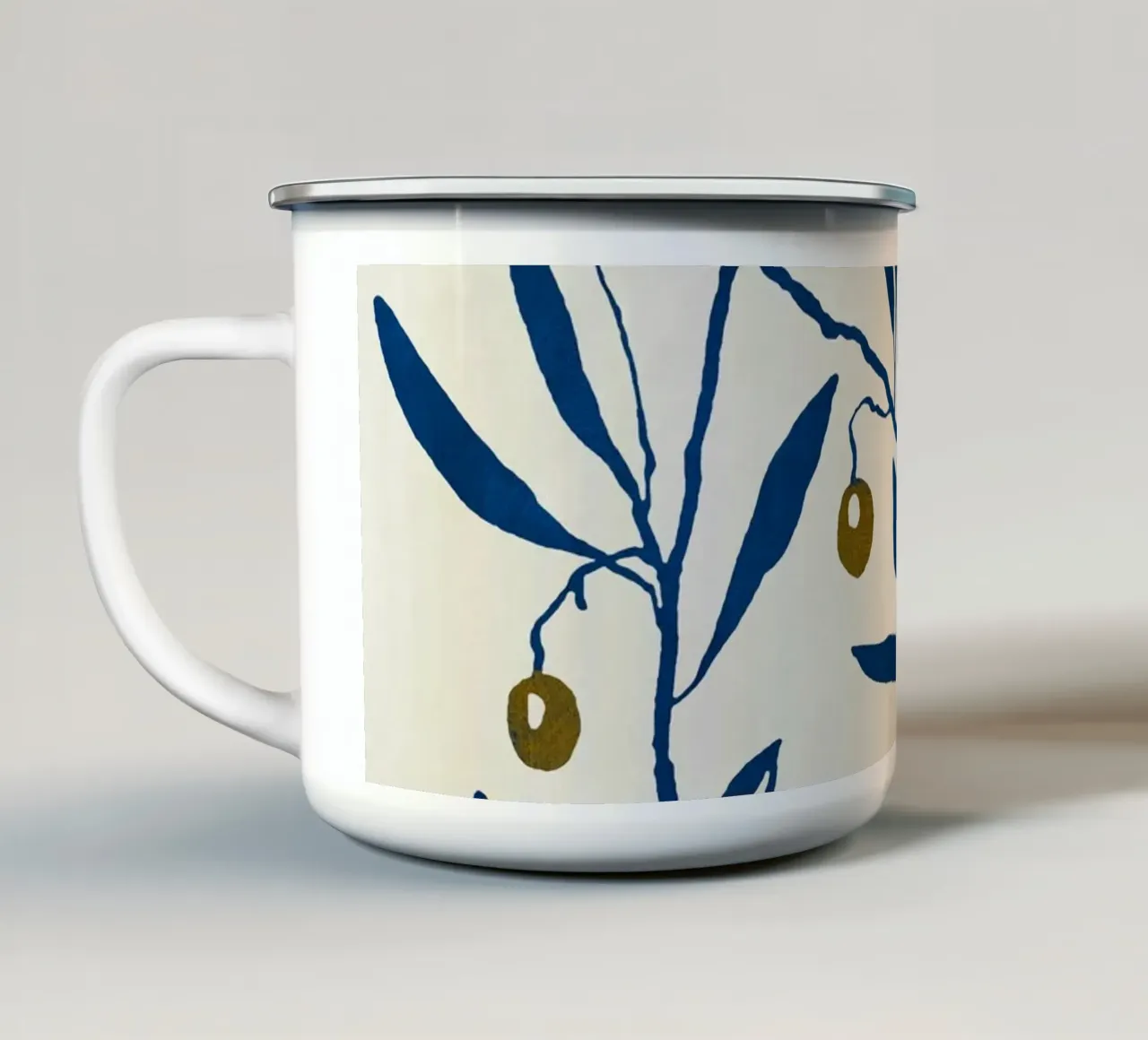 Olive Branch - Blue tazza in smalto da adrianooliveira