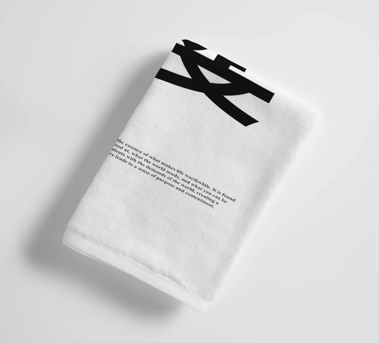 Ikigai – Japanese Philosophy Typography asciugamano da bagno da Attaboy Dsgn