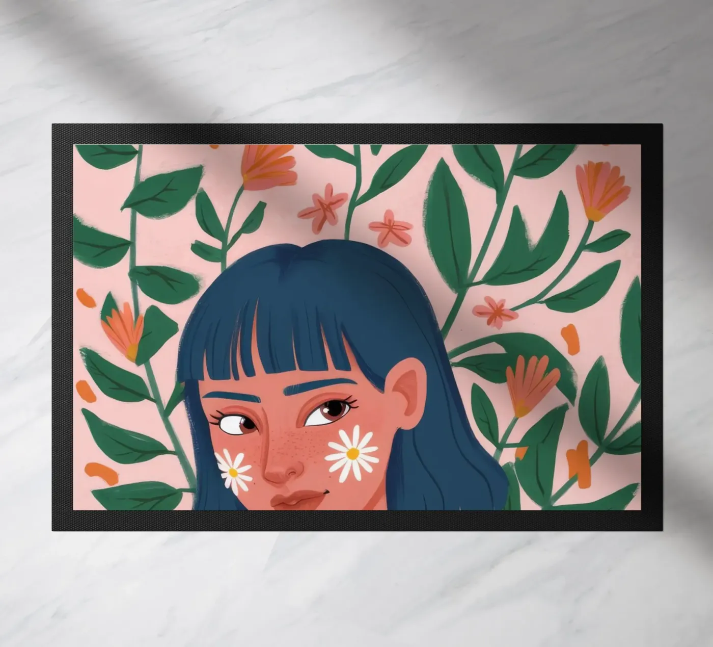 Botanische rust deurmat van Petal Canvas