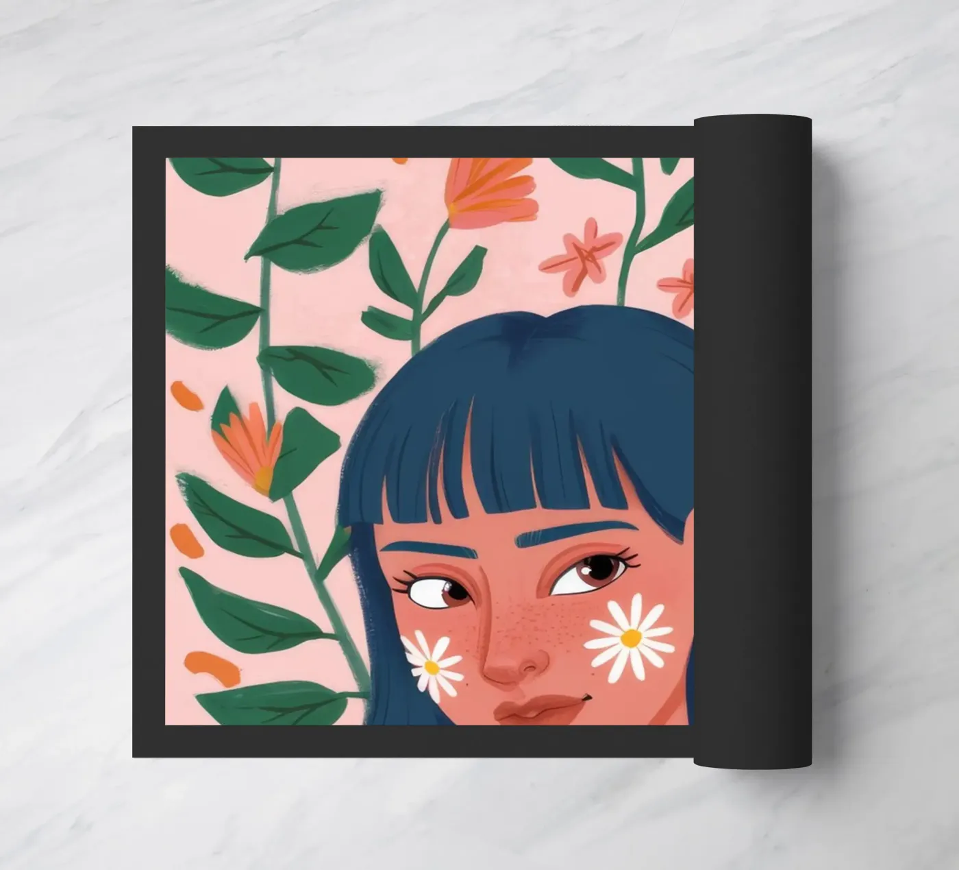 Botanische rust deurmat van Petal Canvas