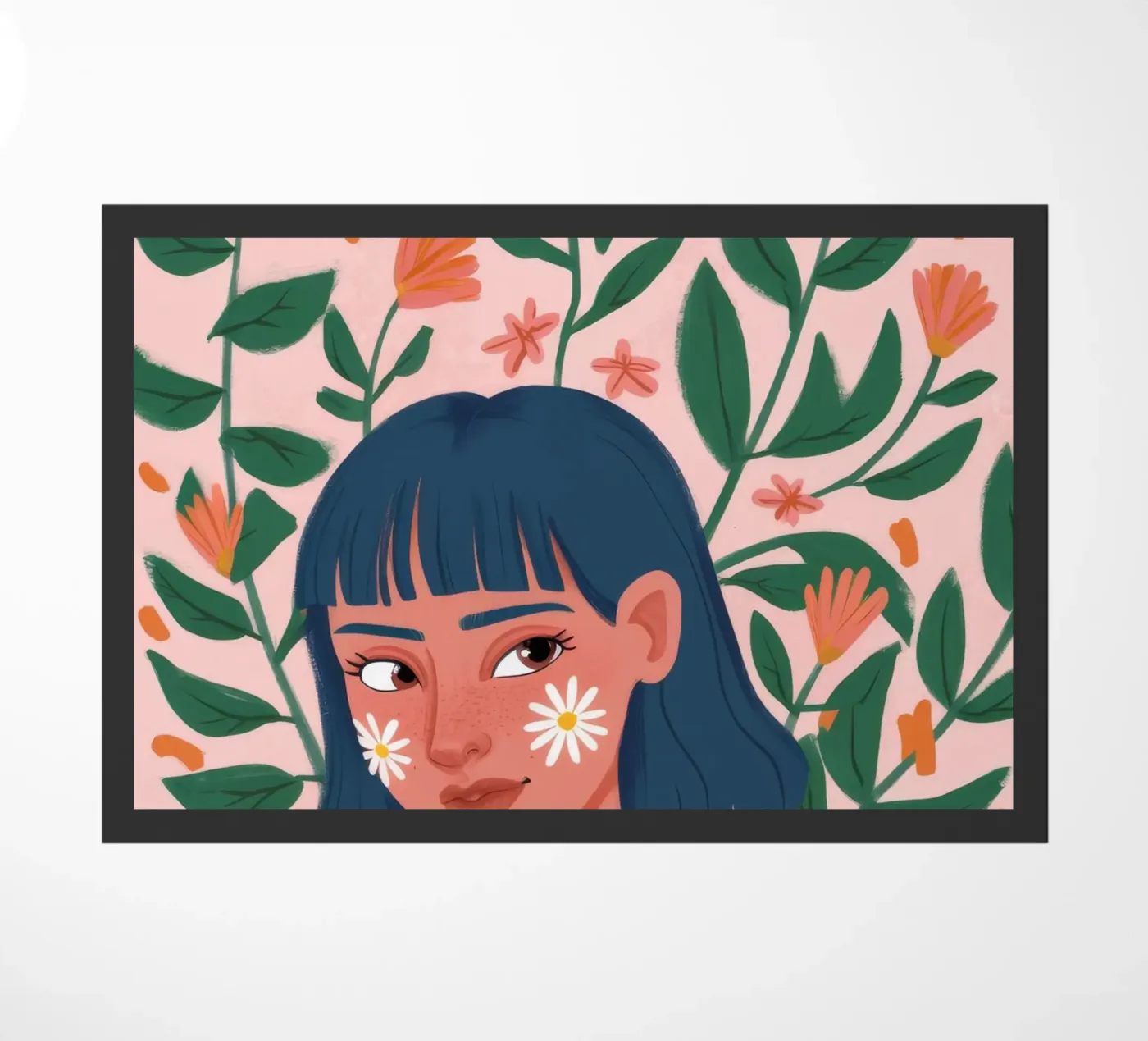 Botanische rust deurmat van Petal Canvas