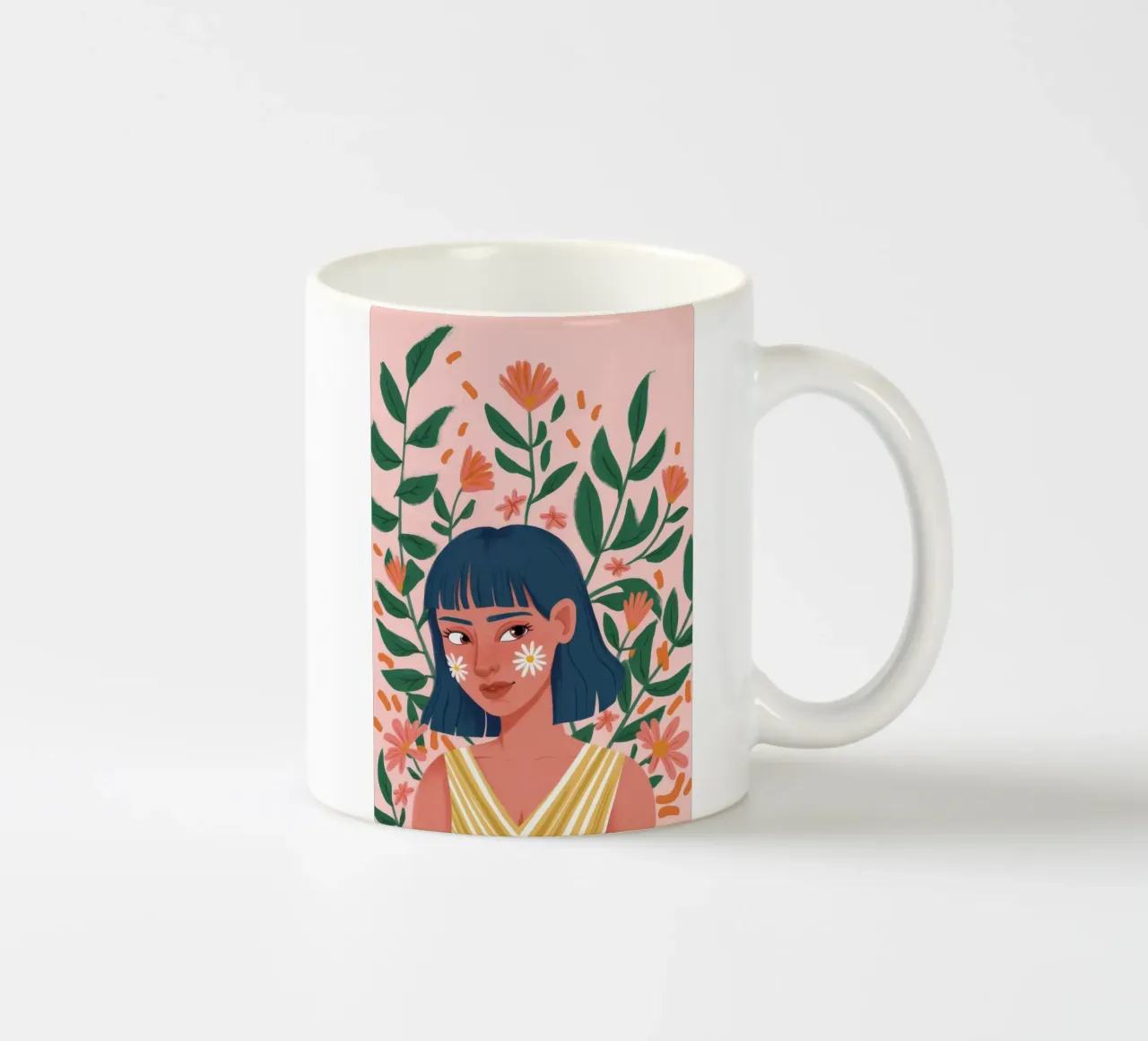 Serenità botanica tazza in ceramica da Petal Canvas