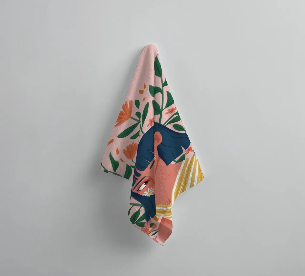 Botanische rust badhanddoek van Petal Canvas
