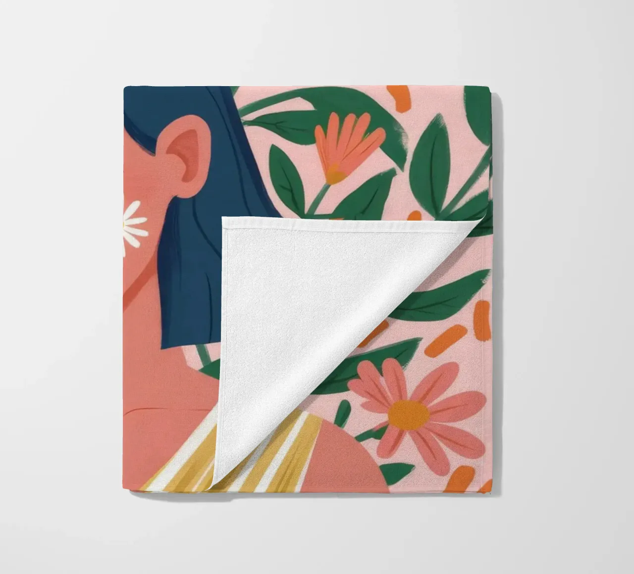 Botanical Serenity beach towel by Petal Canvas