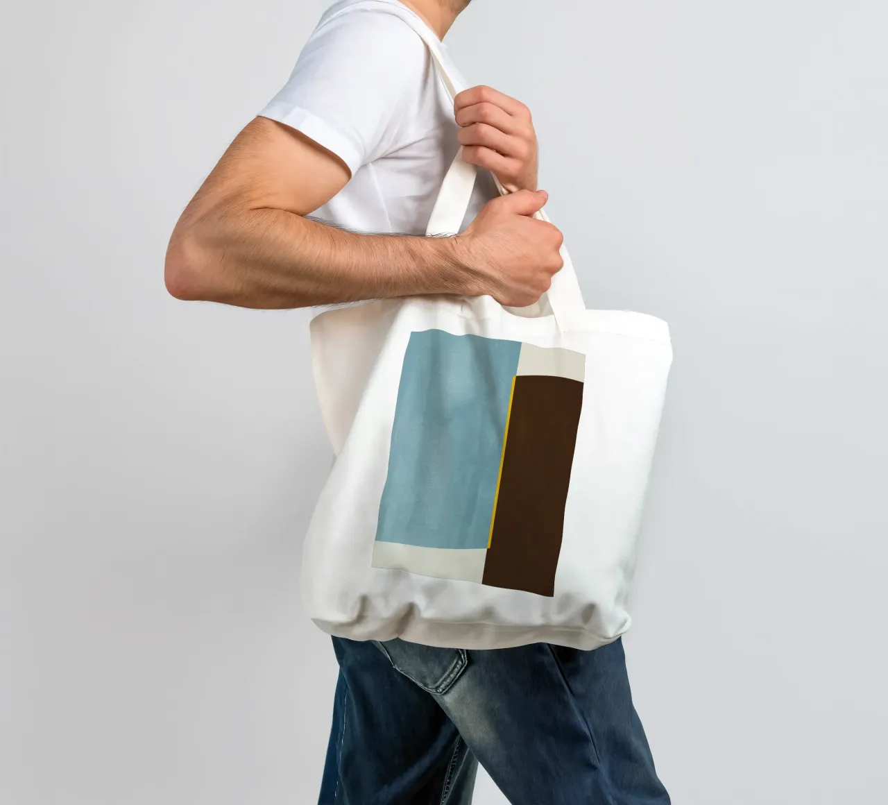 Geometric Shapes no. 5 borsa in juta da adrianooliveira