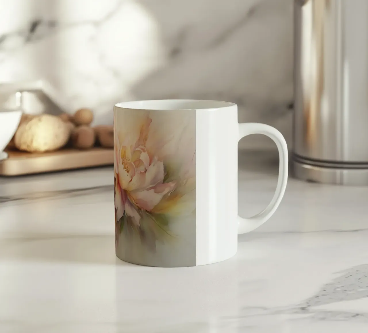 Fiori rosa tazza in ceramica da Imagine