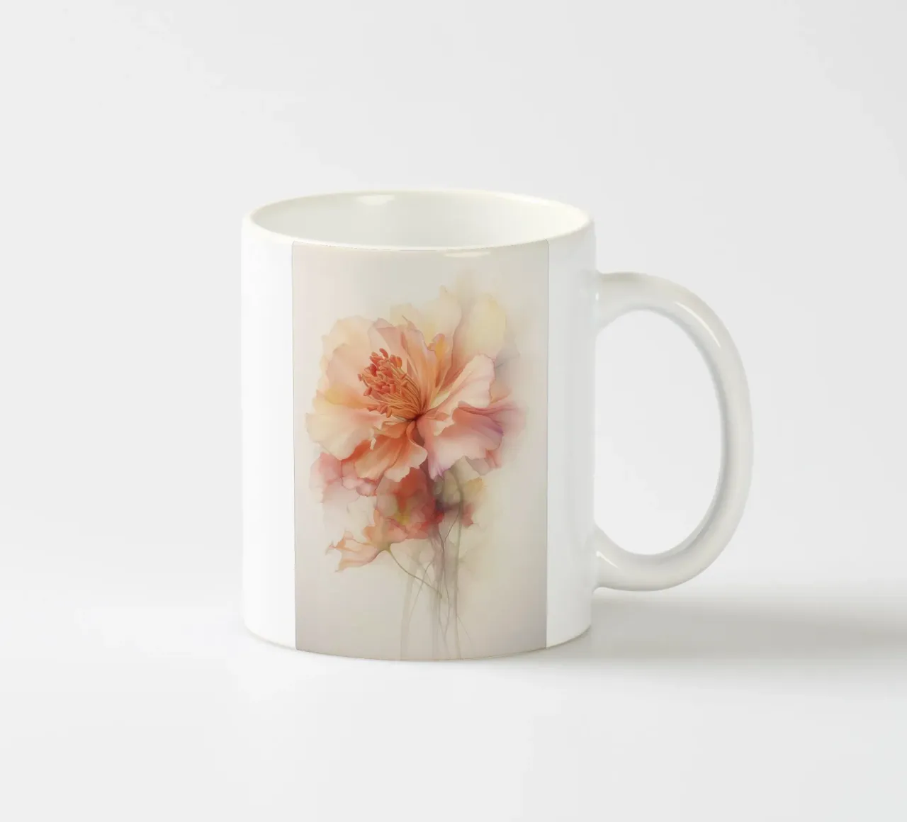 Fiore in rosa tenue tazza in ceramica da Imagine