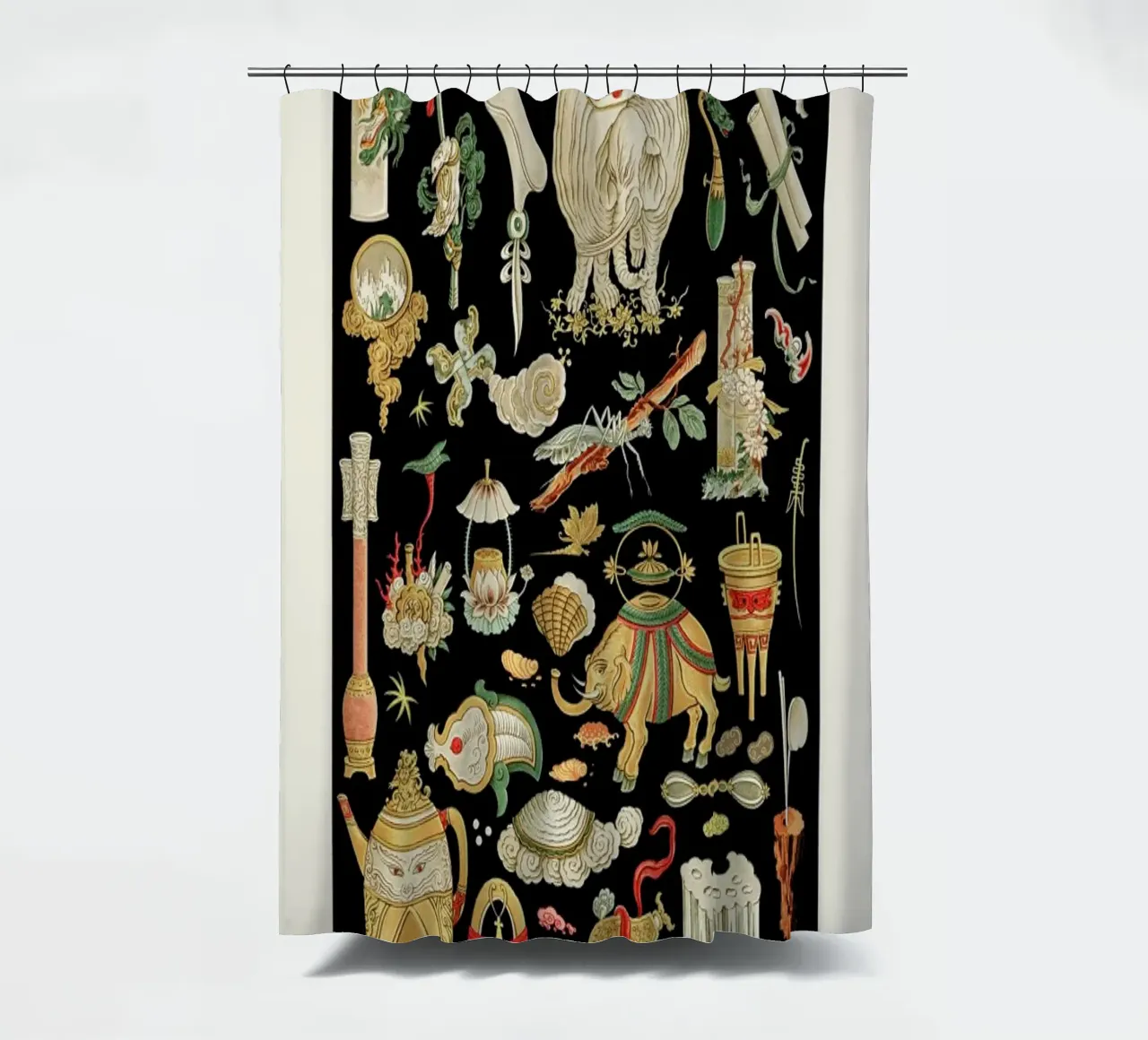 Racinet -  Chinese Ornamental Pattern tenda da doccia da Vintage by JUNIQE