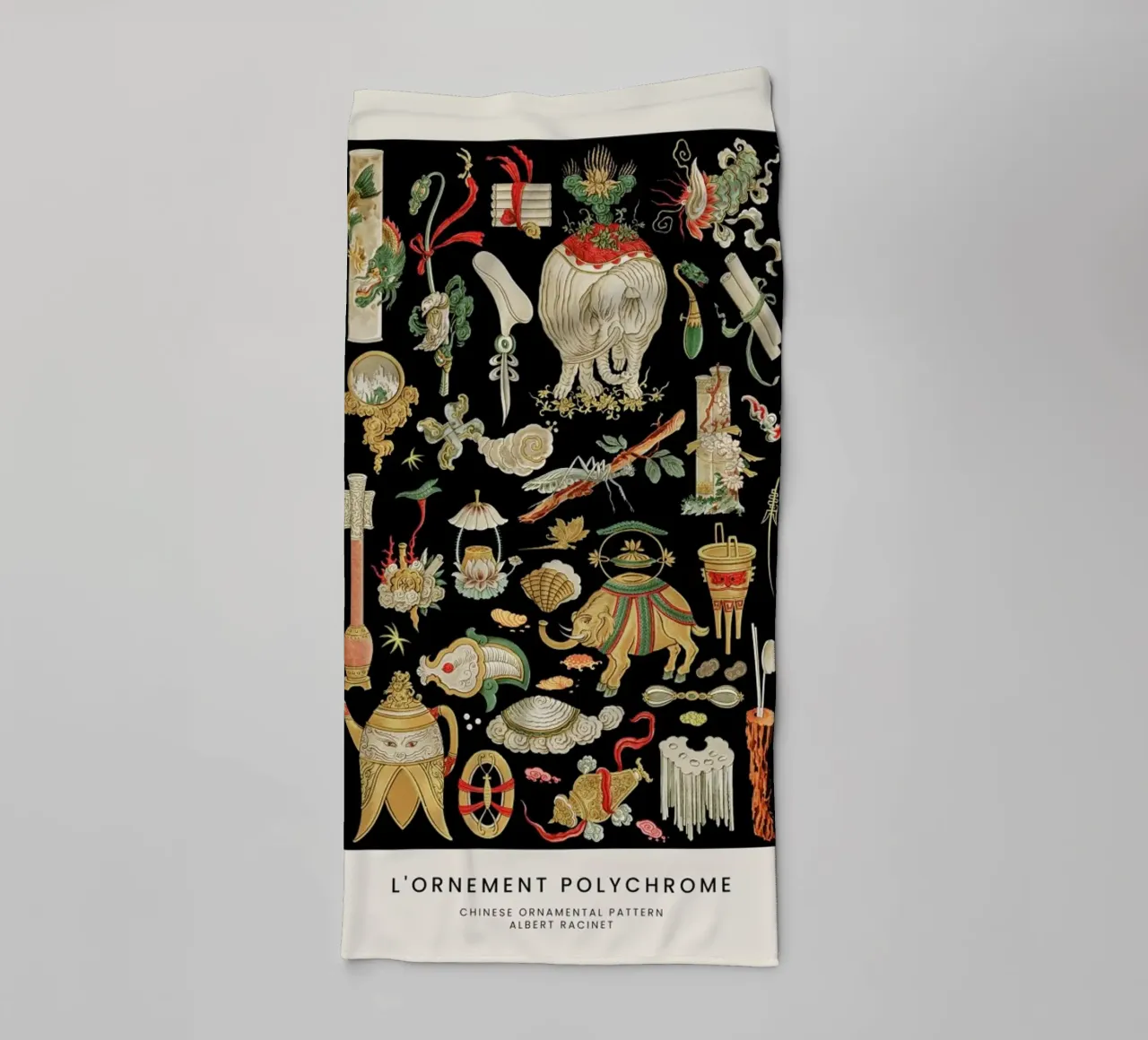 Racinet -  Chinese Ornamental Pattern asciugamano da bagno da Vintage by JUNIQE