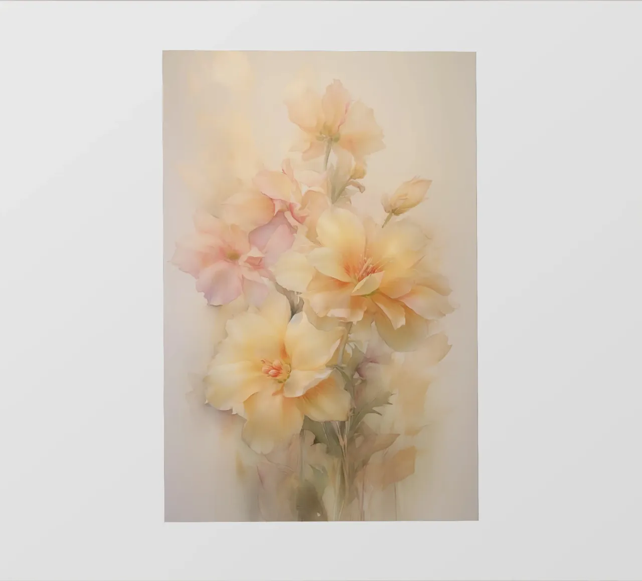 Fiori dai colori tenui telo in pvc da Imagine