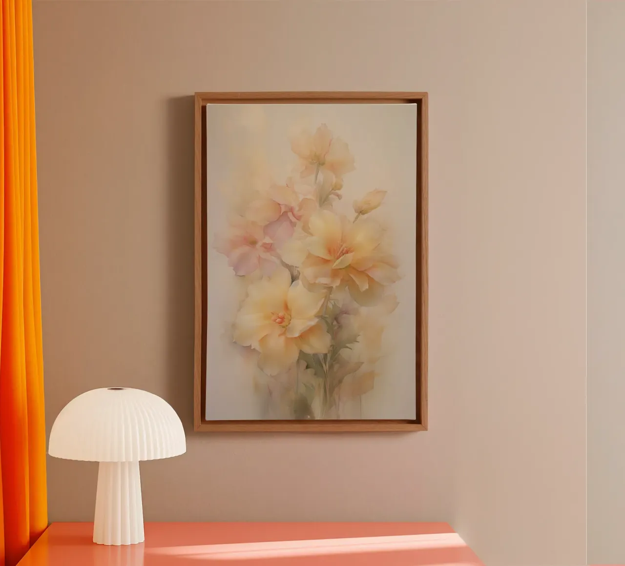Fiori dai colori tenui tela con Cornice a cassetta da Imagine