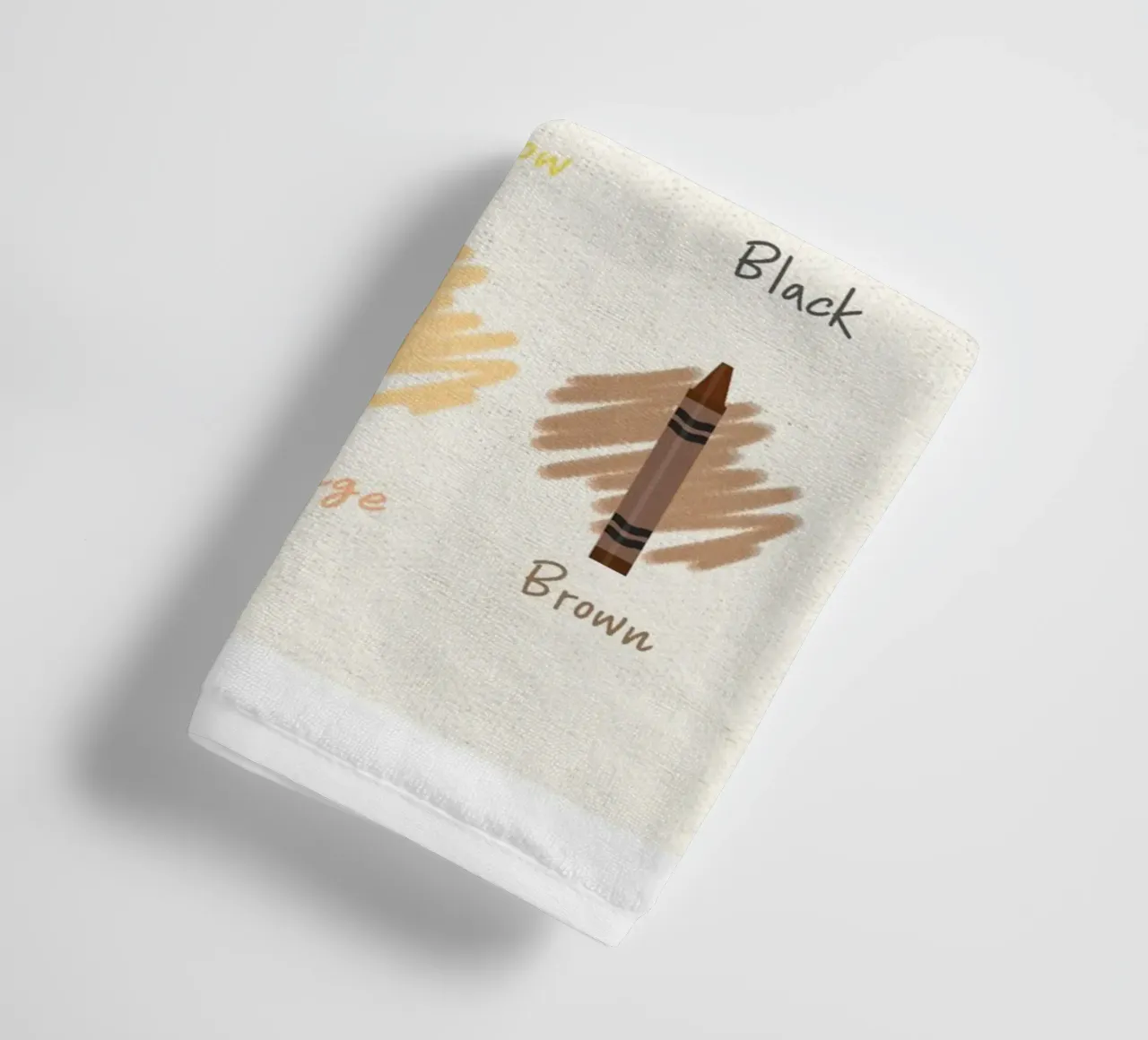 Learn Colors with Crayons – Educational Nursery Print towel by Sprouts & Sparks